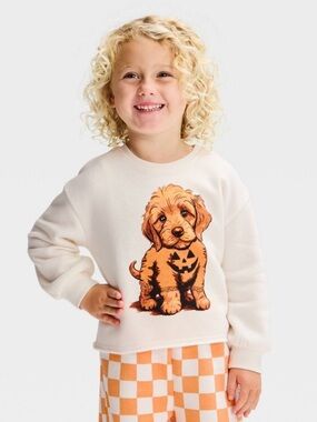 Grayson Mini Toddler Halloween Pumpkin Dog Sweatshirt Size 2T Fall Autumn Cozy